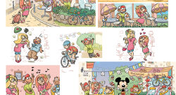 Extrait illustrations "Les fous du fondant" - Disney - Pauline Casters-illustrateur-jeunesse