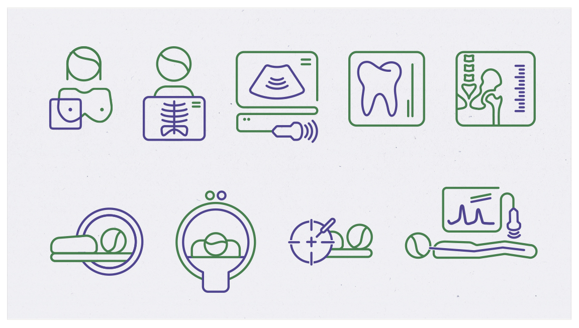 Imagerie Duroc _ dessin des pictos examens médicaux