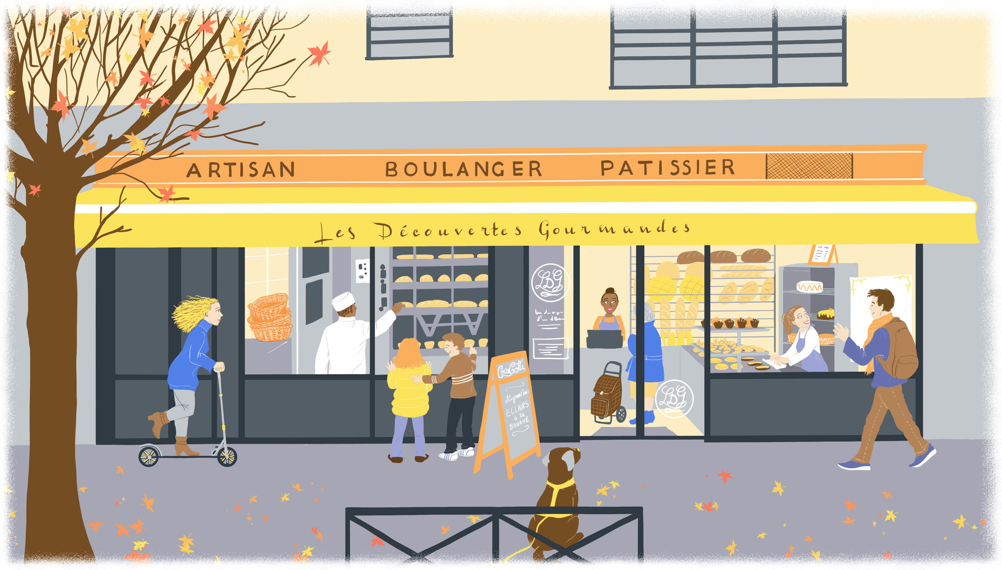 Scène de rue - La boulangerie