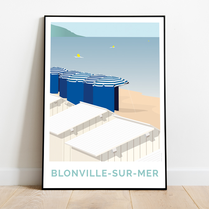 Affiche plage Blonville-sur-Mer