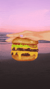 Burger on the beach