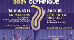 AFFICHE 8M² Passage de la Flamme Olympique à Saint-Chamond - Abdel MABAYA-graphiste