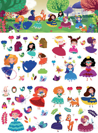 Princesses des bois stickers