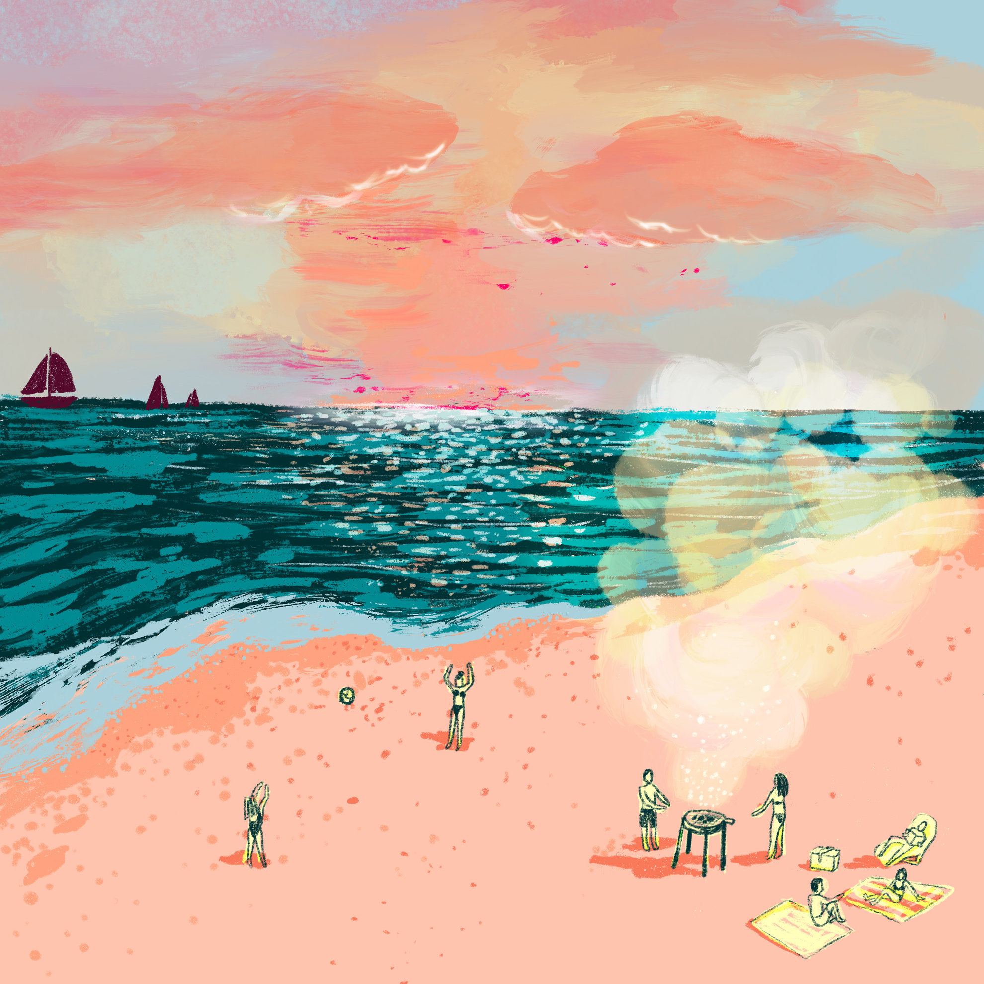 Le soir a la plage - 1992