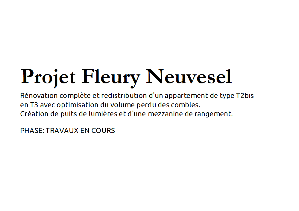 Projet FLEURY NEUVESEL - Rénovation complète