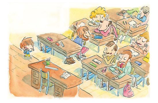 En classe avec les papas 