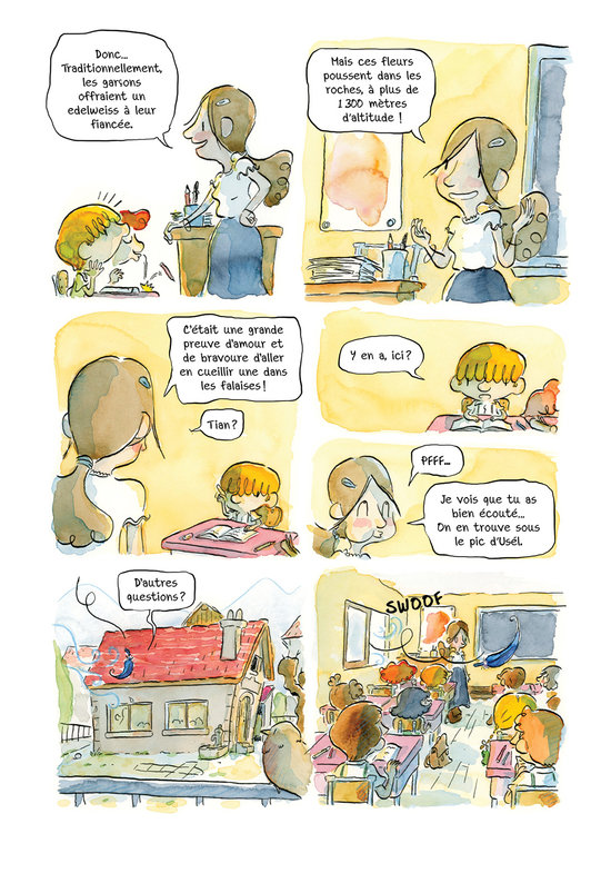 La maîtresse fait son cours  