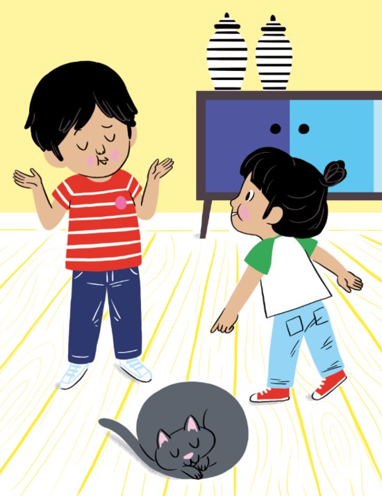 Sacha joue à cache-cache