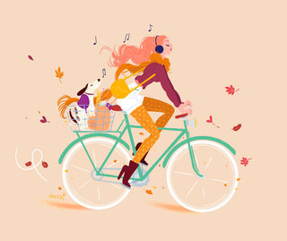 rentrée - vélo - automne - musique