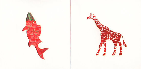 Où est qui? planche girafe/ananas