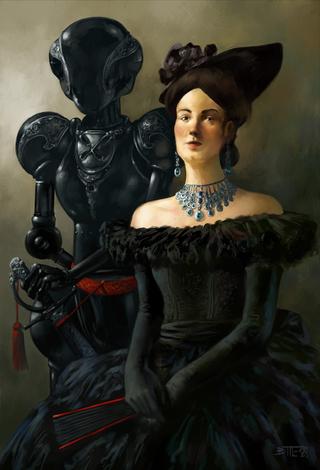 LADY WITH ROBOT
