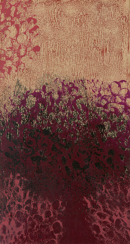 Corail  - rouge et rose (2023) - 14x26 cm - monotype