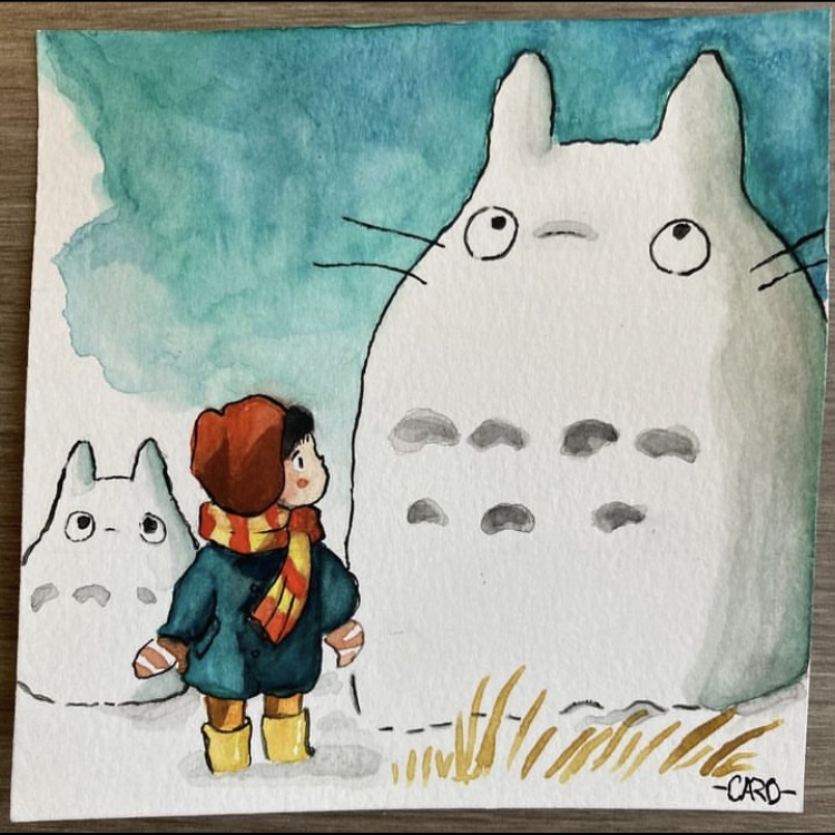 Carte de vœux Totoro