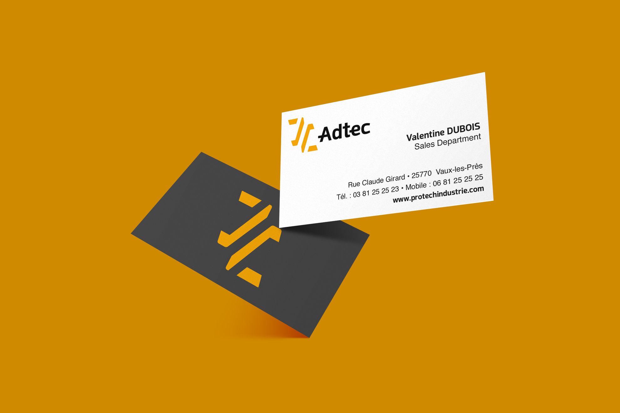 Création identité visuelle Adtec - Business card (proposition)