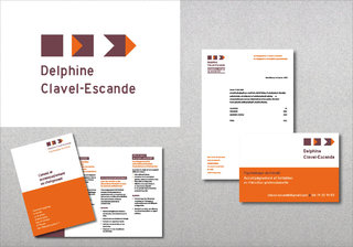 Delphine Clavel-Escande - Logotype et papeterie commerciale