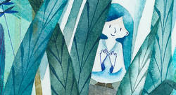 Le roi oiseau et le joueur de sax (détail) - Cécile Le Brun-illustrateur-jeunesse