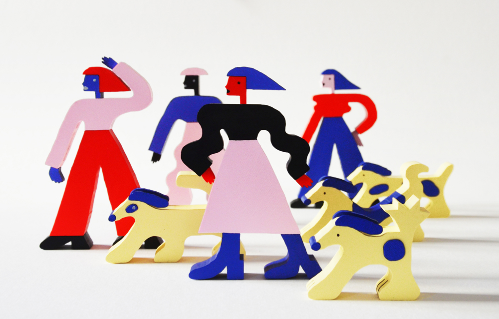 Les Nanas et les Toutous, série de figurines