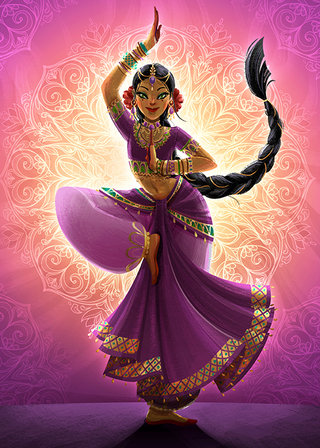 Danseuse Indienne - Illustration Personelle
