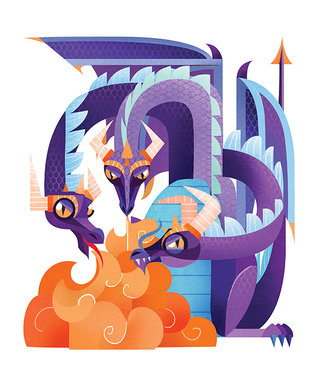 Dragon- Illustration personnelle - Technique numérique