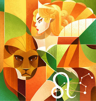 Horoscope : Lion Illustration Personnelle