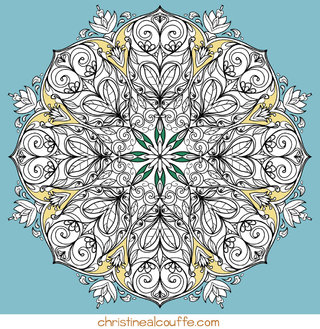 Mandala à colorier - Illustration Personnelle