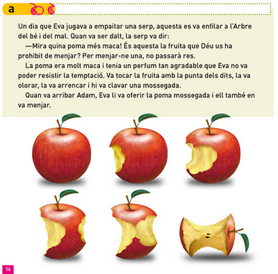 APPLES. Illustration for an educational book. Publisher: Eumo Editorial.