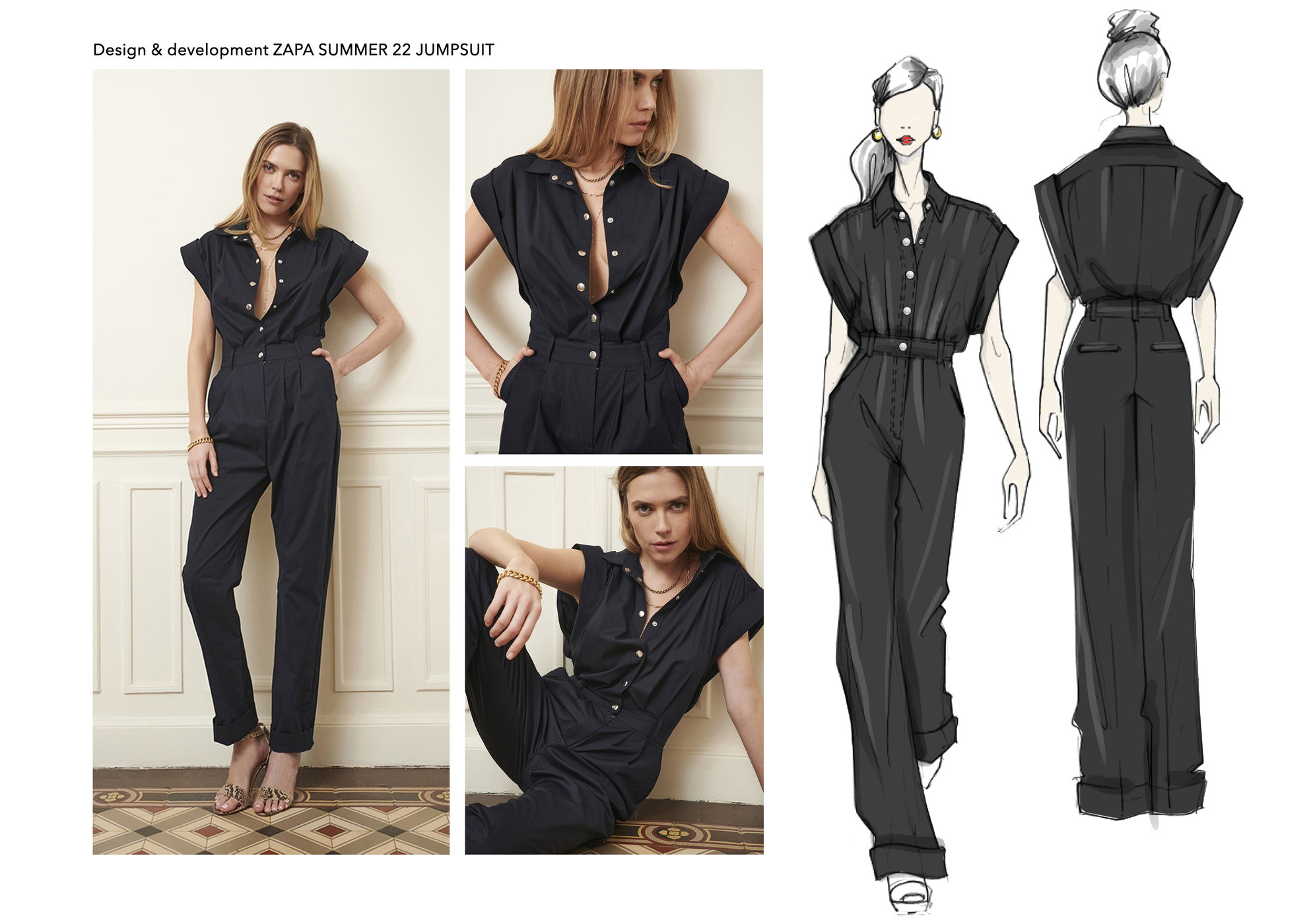 design et developpement ZAPA S22  EVENING CAPSULE (JUMPSUIT)