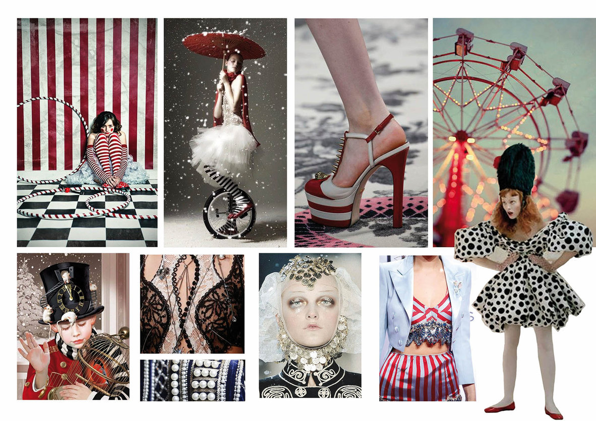 Circus moodboard circus stripes