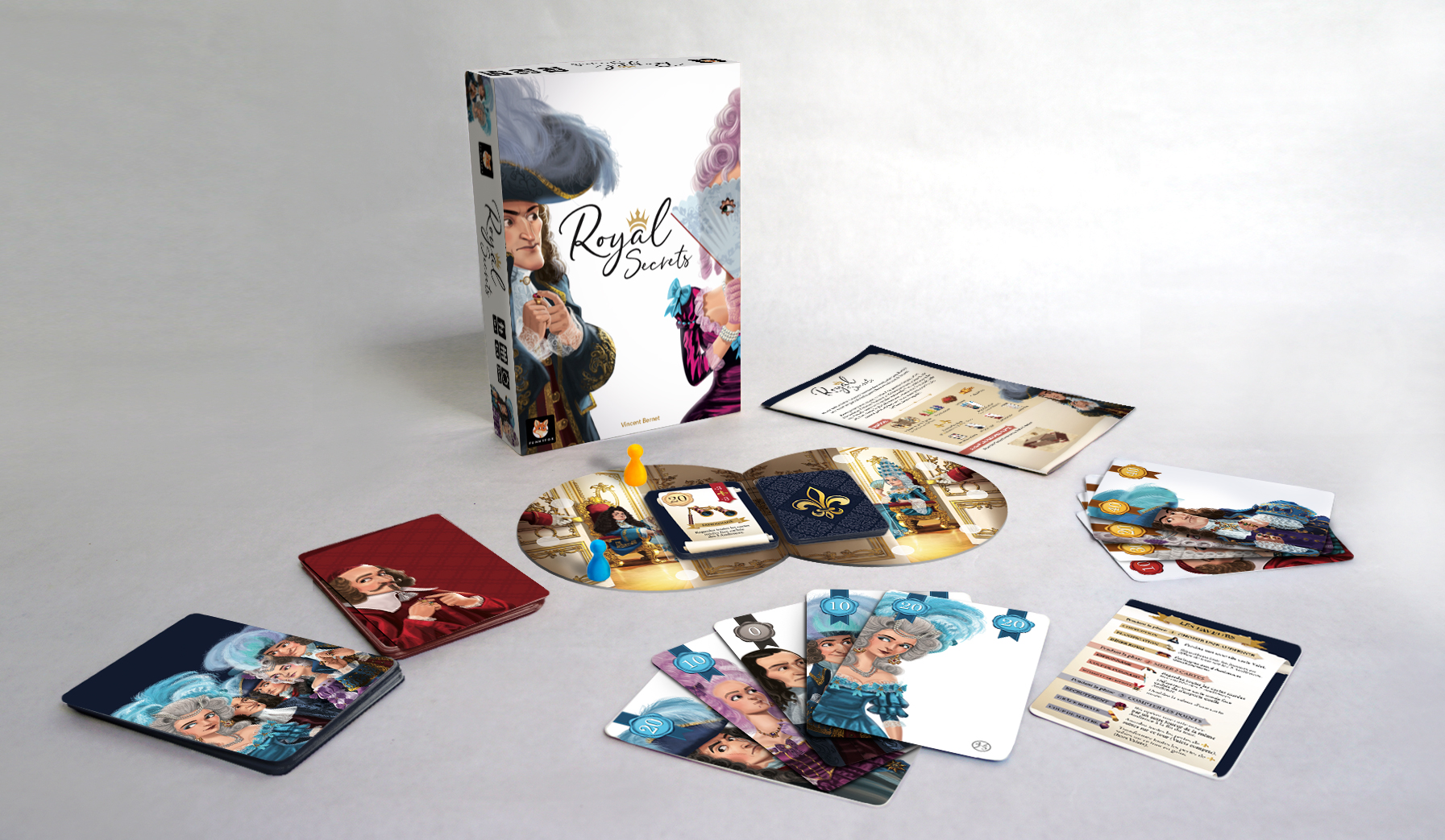 Design et conception jeu de société - Royal Secrets pour Funny Fox