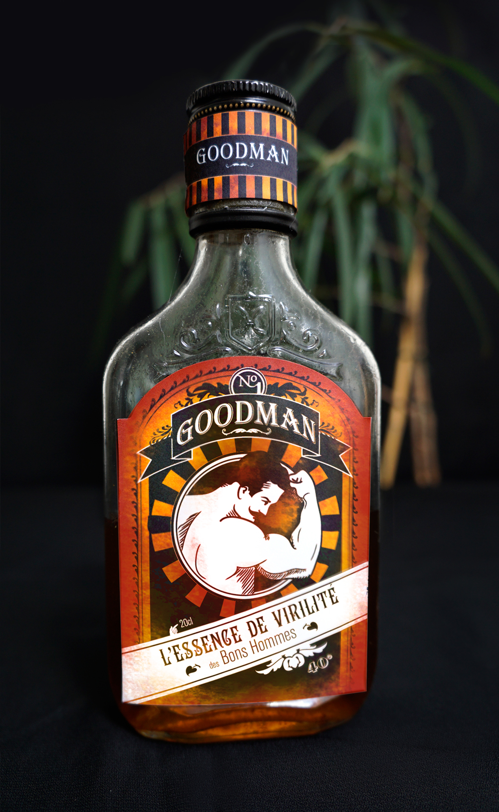 Graphisme et illustration - Étiquette de rhum - Goodman