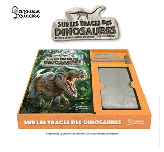 Création de la couverture du livre - Sur les traces des dinosaures