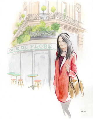 Parisienne au Cafe de Flore Paris - Geoffrey Beloeil