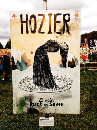 Affiche pour HOZIER - festival ROCK EN SEINE - 2014