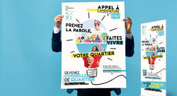 Affiche des conseils de quartier du XVIe arrondissement - Guillaume Vallot-directeur-artistique