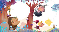 Le nain qui courait après sa barbe - Jean-Marc Langue-illustrateur jeunesse