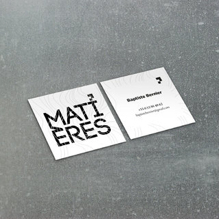 Carte de visite pour Matières