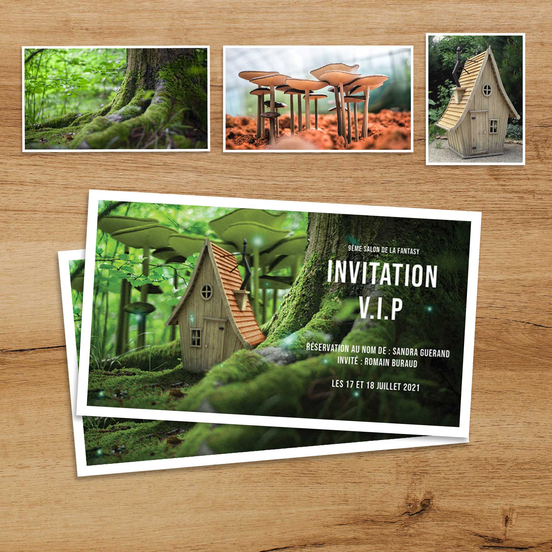 Création de carton d'invitation avec montage photo