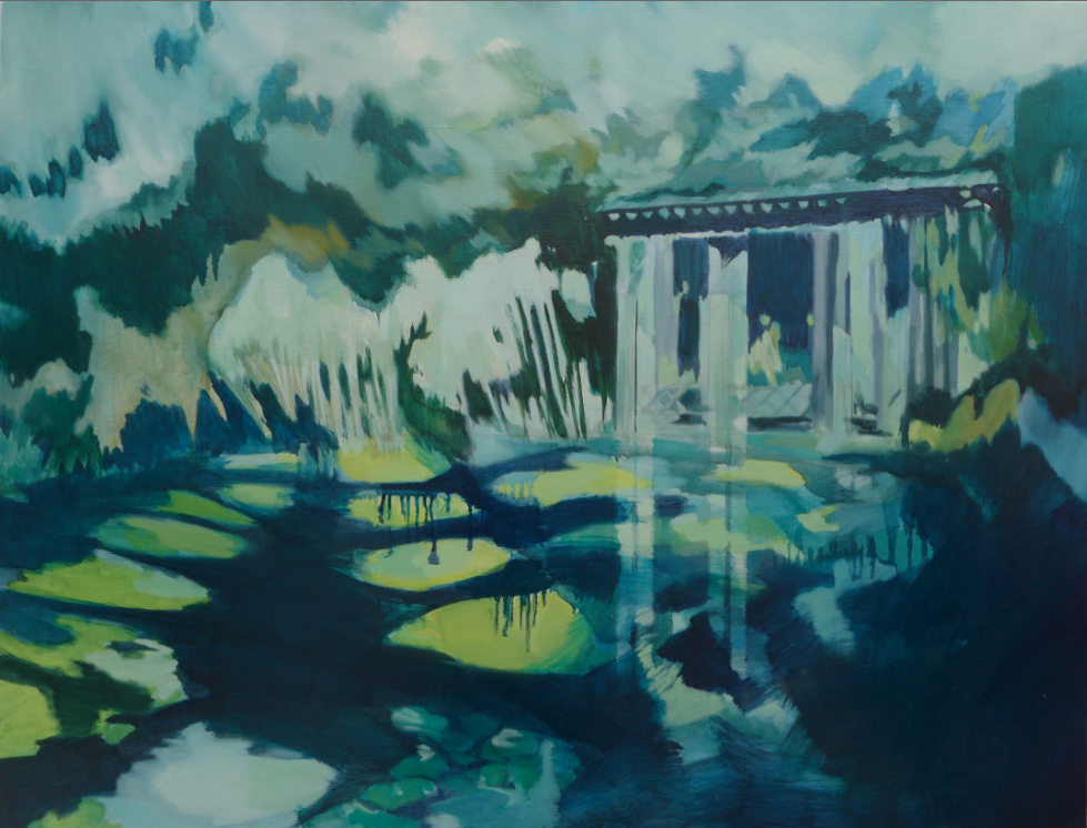 LA MAISON SUR L'EAU, Huile sur toile, 89 x 116 cm, 2016