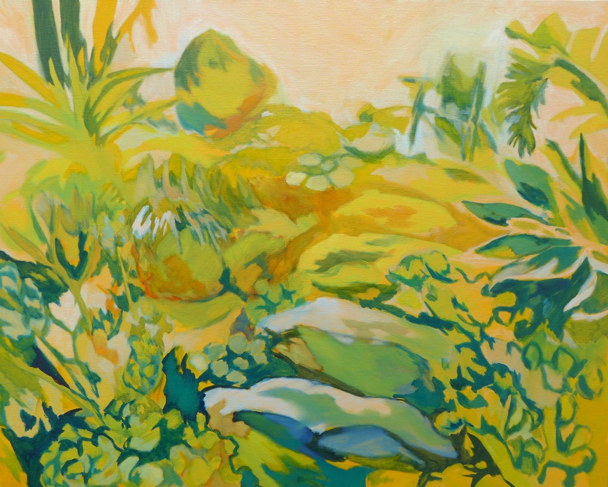 PARADIS JAUNE, Huile sur toile, 73 x 92 cm, 2018