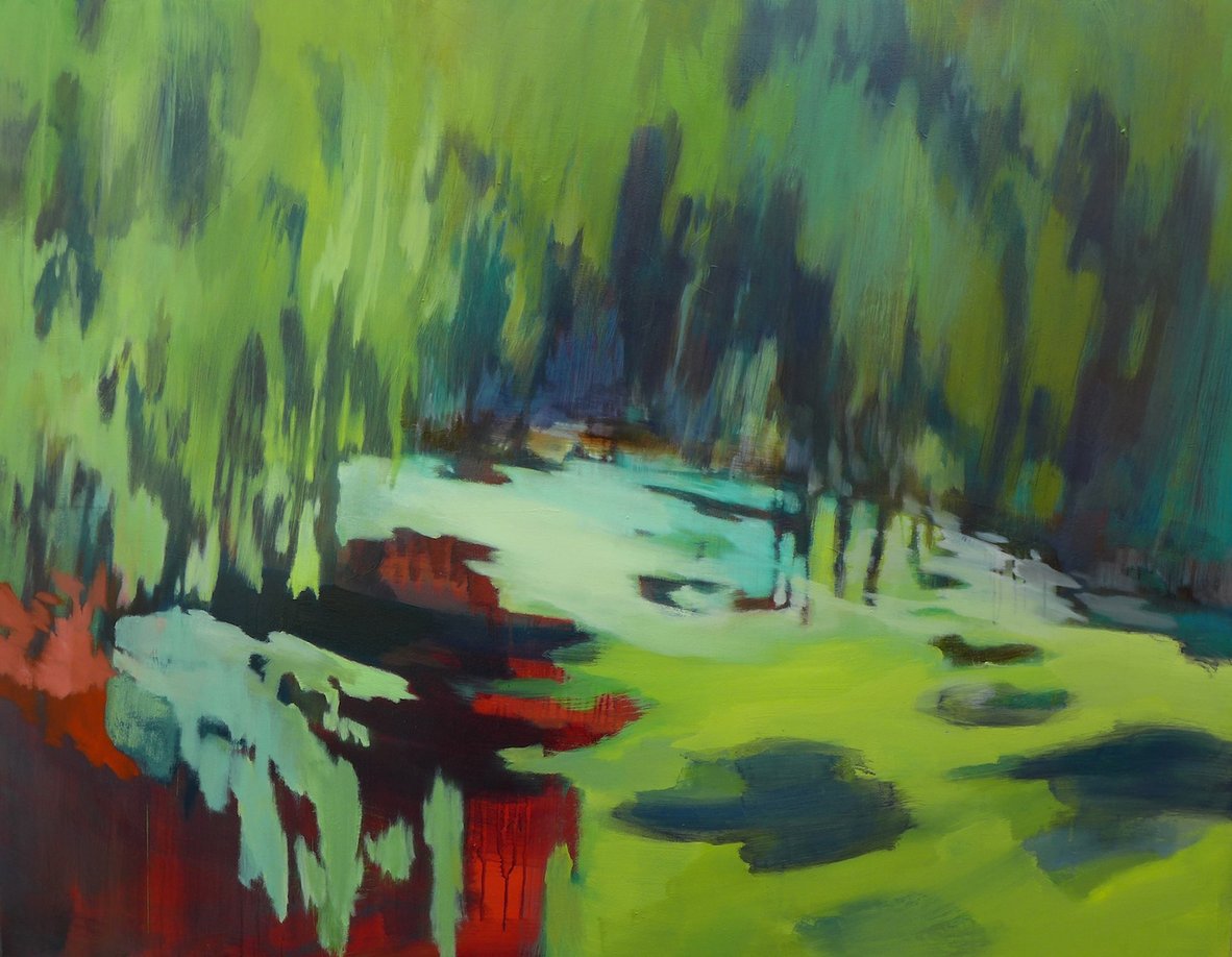 FOND DE L'ETANG, Huile sur toile, 115 x 146 cm, 2016