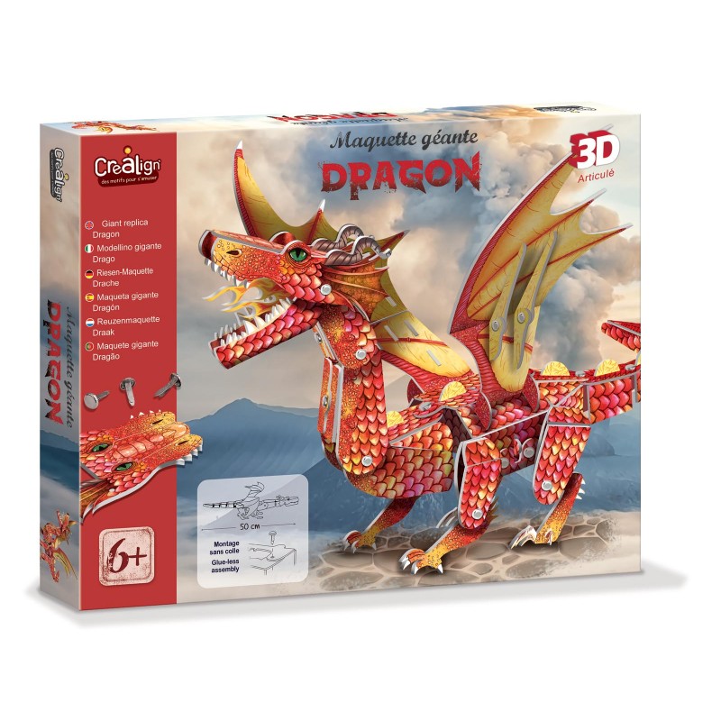 Dragon à construire -Travail de mapping - Créalign