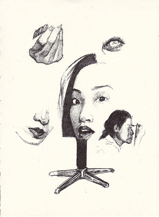 sans titre, 2016, stylo sur papier, 26,7x19,5 cm