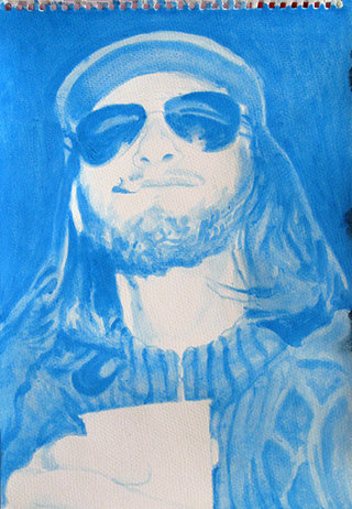jeune Castro, 2009, gouache sur papier, 38x26,3 cm