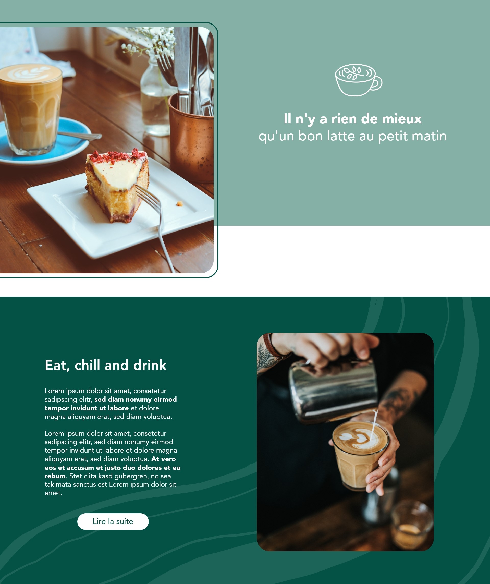Maquette landing page - Break & Coffee