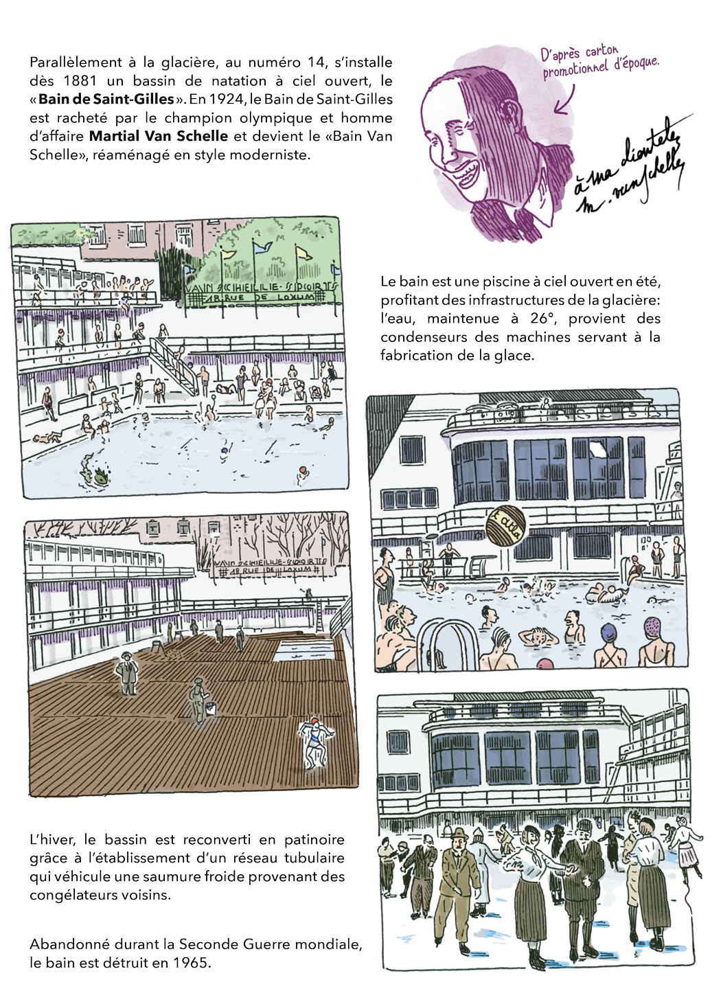 Histoire des Glacières de Saint-Gilles, 8pp illustrations et bande dessinée, 2020