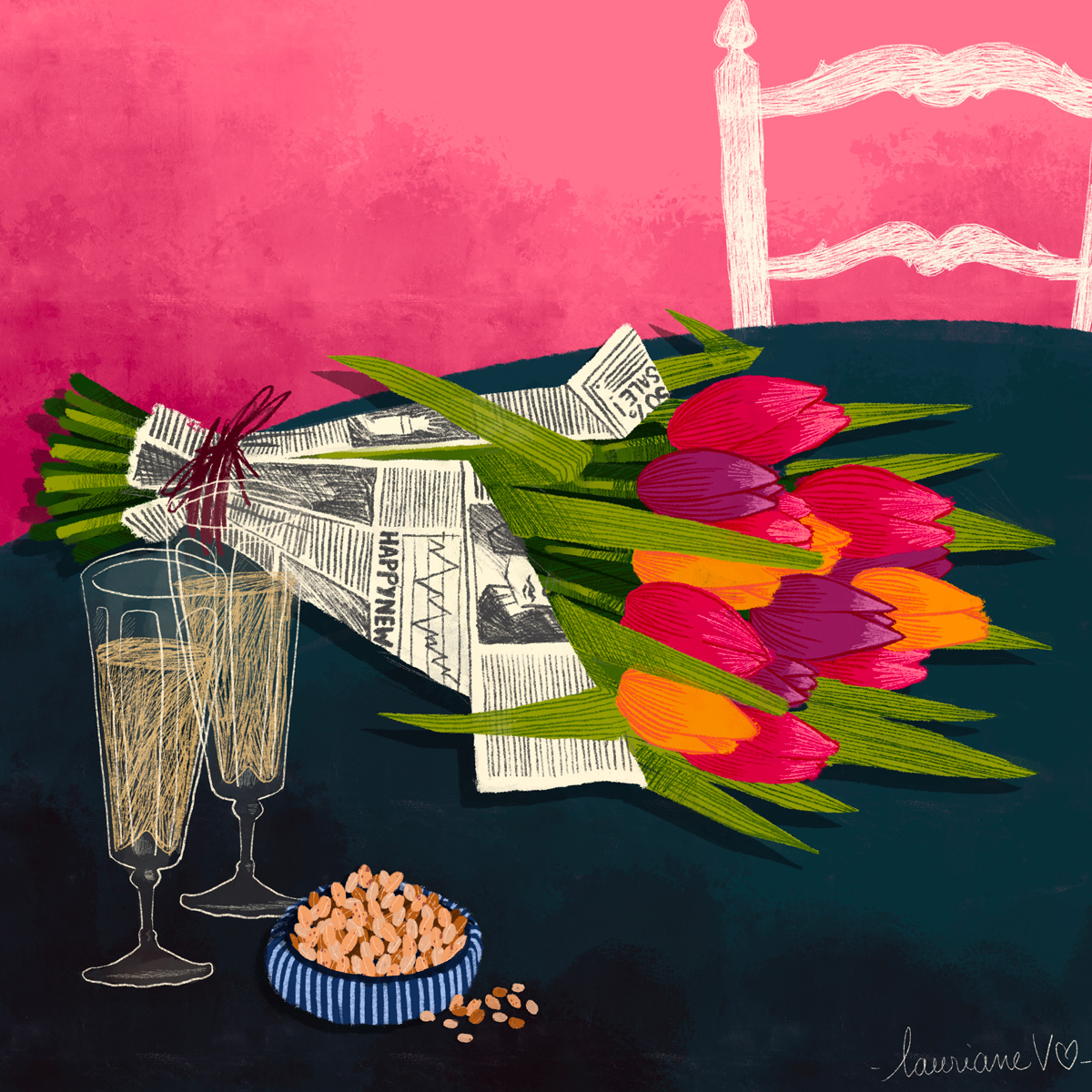 Tulipes et Champagne !