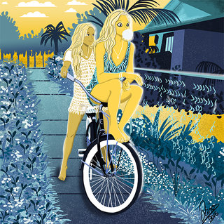 Deux filles à vélo