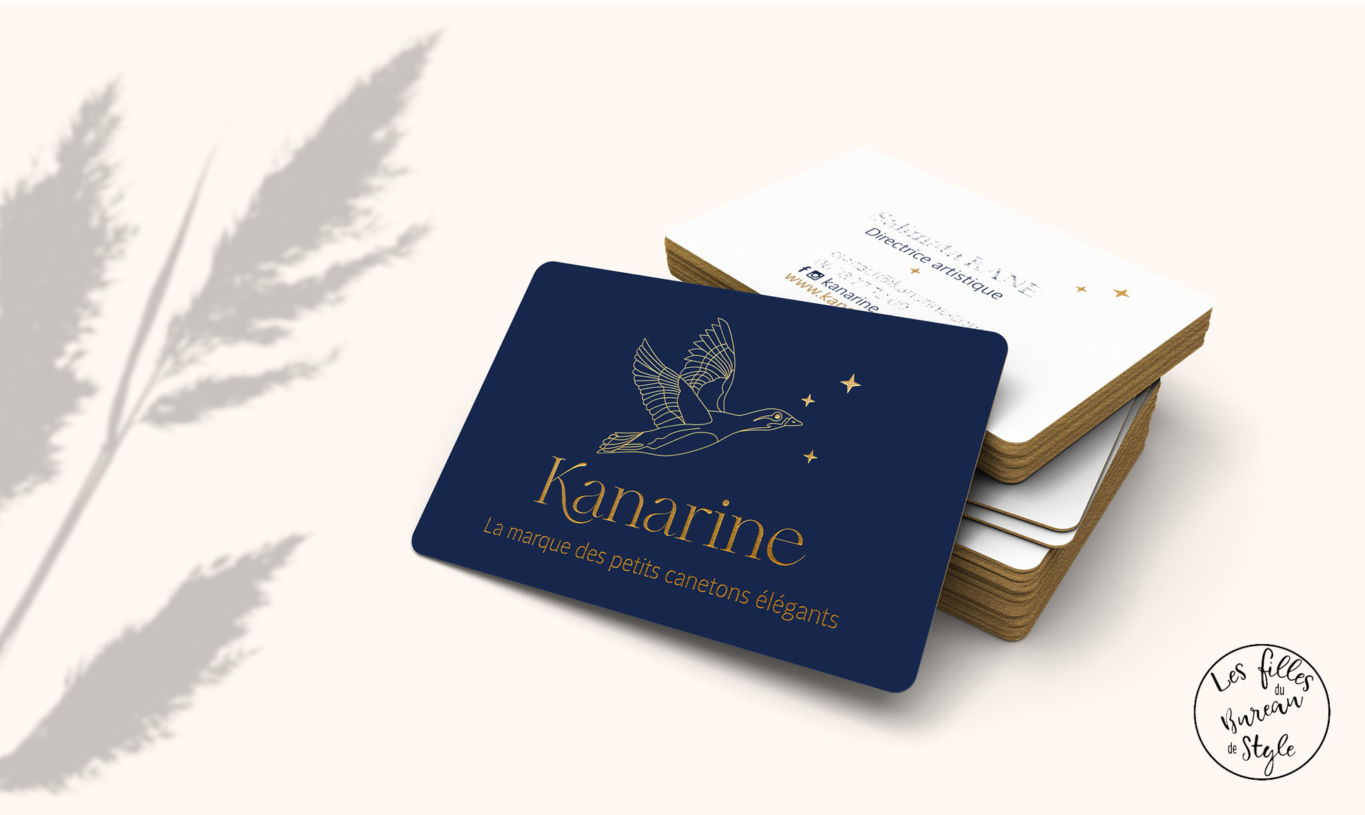 kanarine - Création des cartes de visites.
