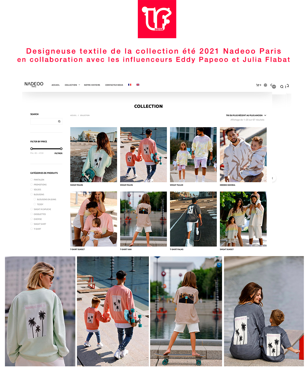 Designeuse textile collection été 2021 Nadeoo Paris