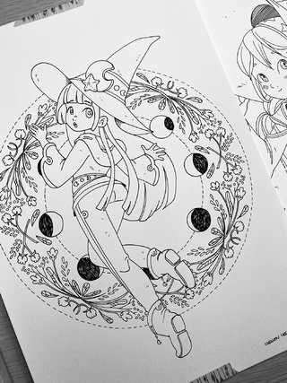 Coloriages - sorcières et créatures féériques